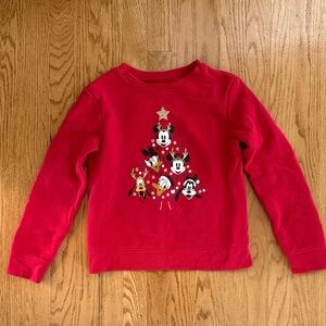 Disney Kids Red Holiday Mickey Mouse Sweatshirt